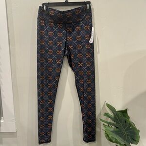 Terez Women's Black Rainbow Waves Leggings Size NWT